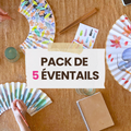 Pack de 5 Éventails Bisouille à personnaliser