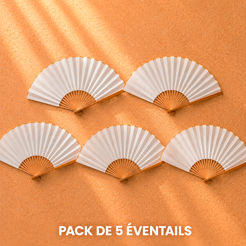 Pack de 5 Éventails Bisouille à personnaliser
