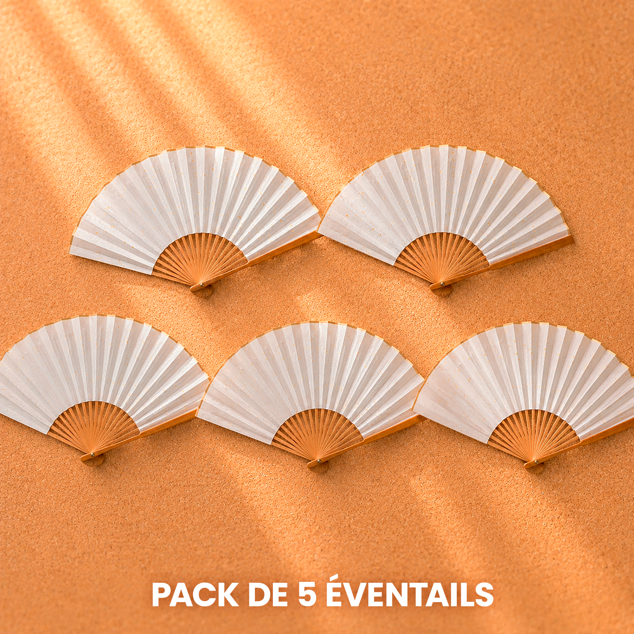 Pack de 5 Éventails Bisouille à personnaliser